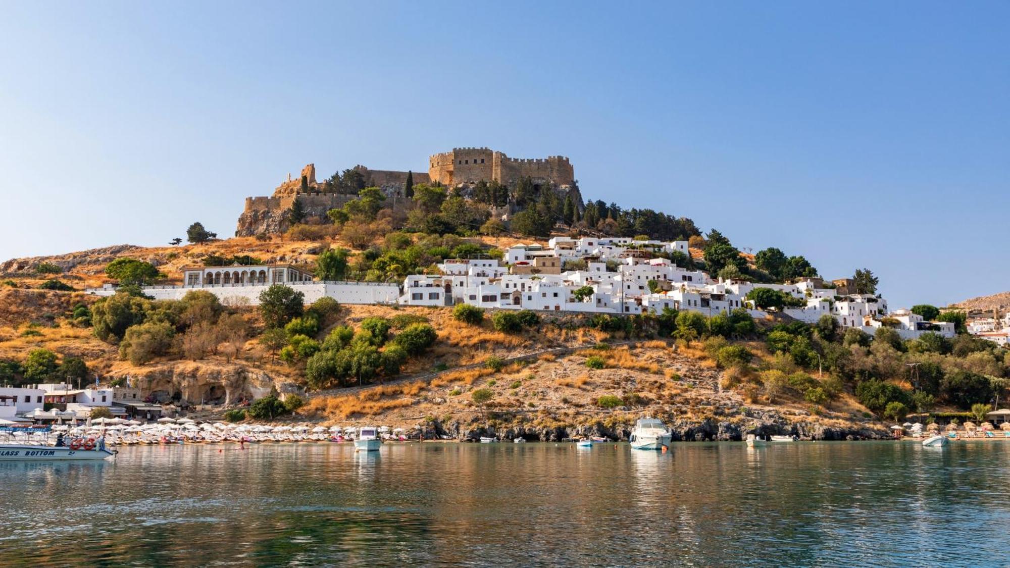 Galini View Apartments Lindos Dış mekan fotoğraf