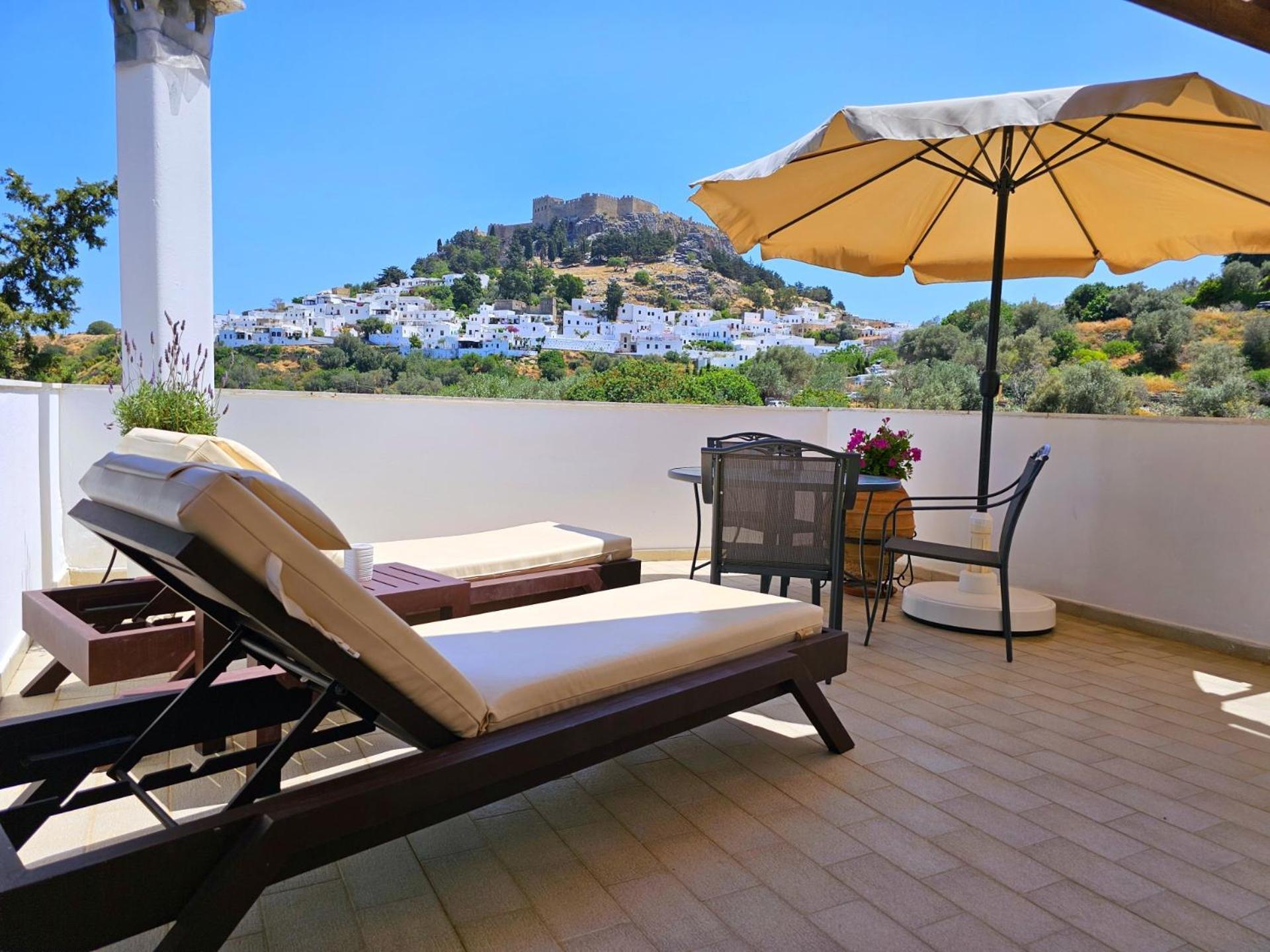 Galini View Apartments Lindos Dış mekan fotoğraf