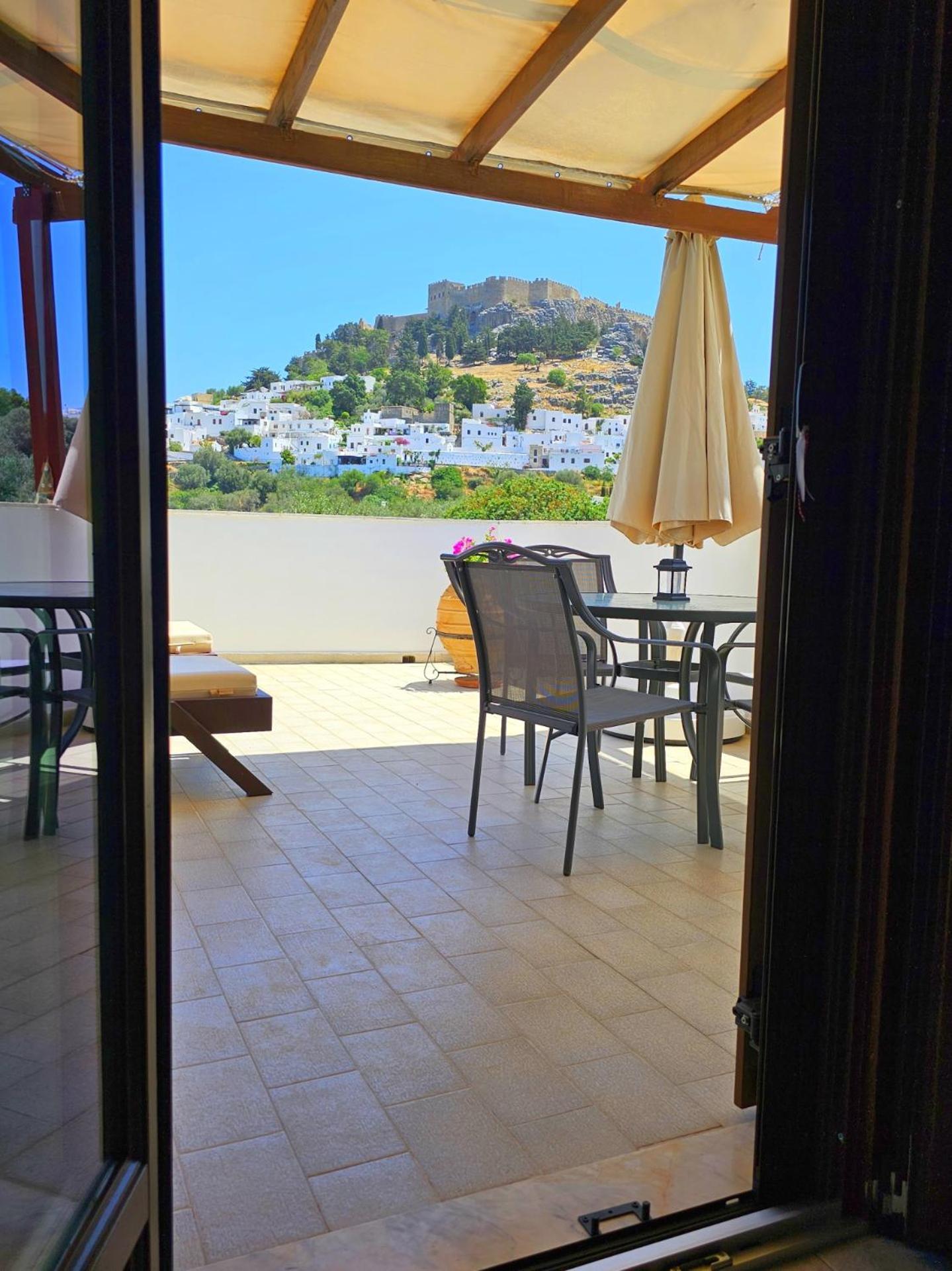 Galini View Apartments Lindos Dış mekan fotoğraf