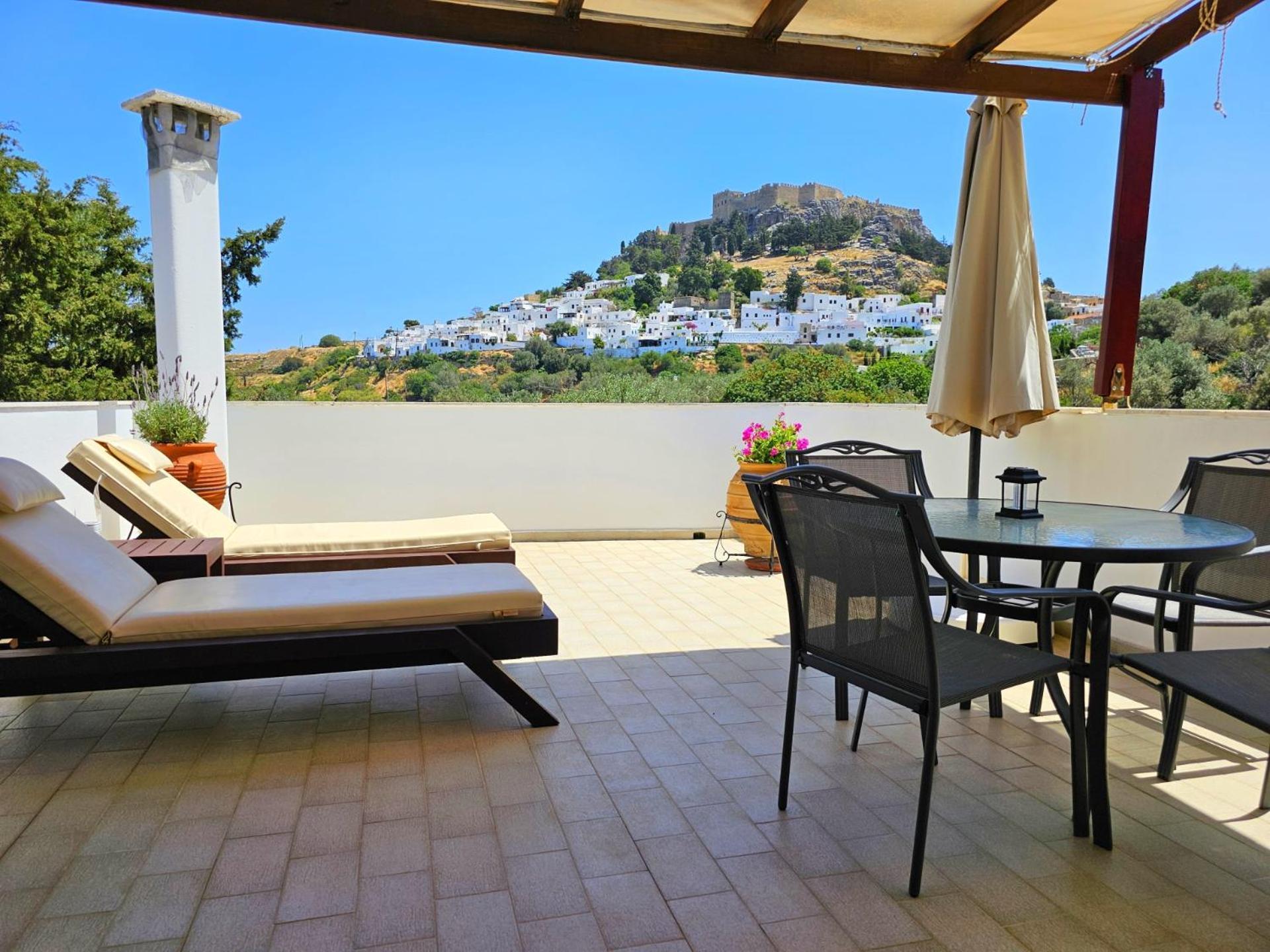 Galini View Apartments Lindos Dış mekan fotoğraf