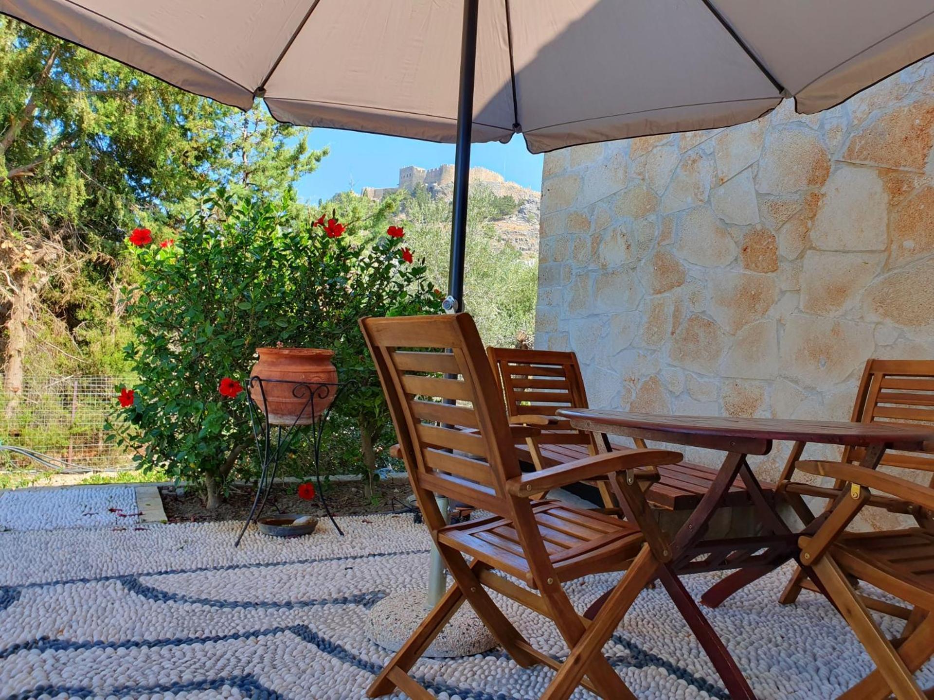 Galini View Apartments Lindos Dış mekan fotoğraf