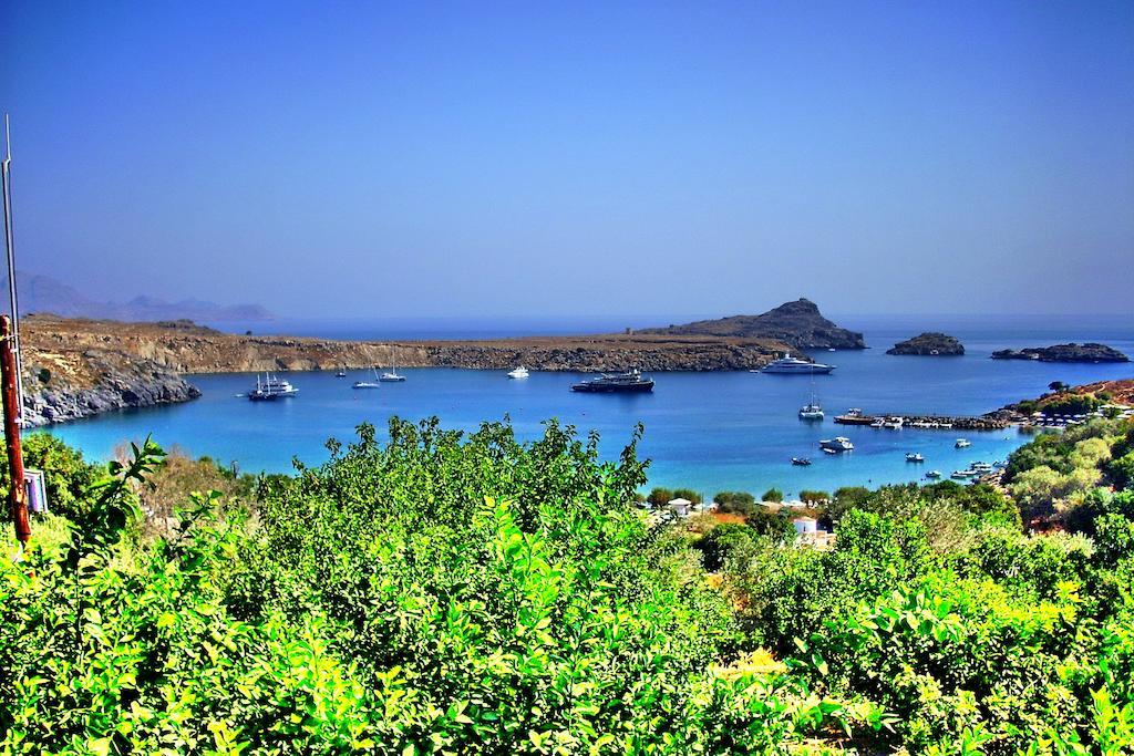 Galini View Apartments Lindos Dış mekan fotoğraf