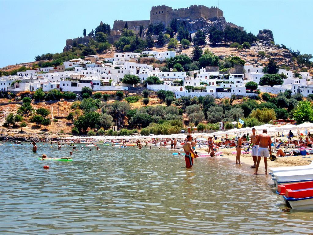 Galini View Apartments Lindos Dış mekan fotoğraf