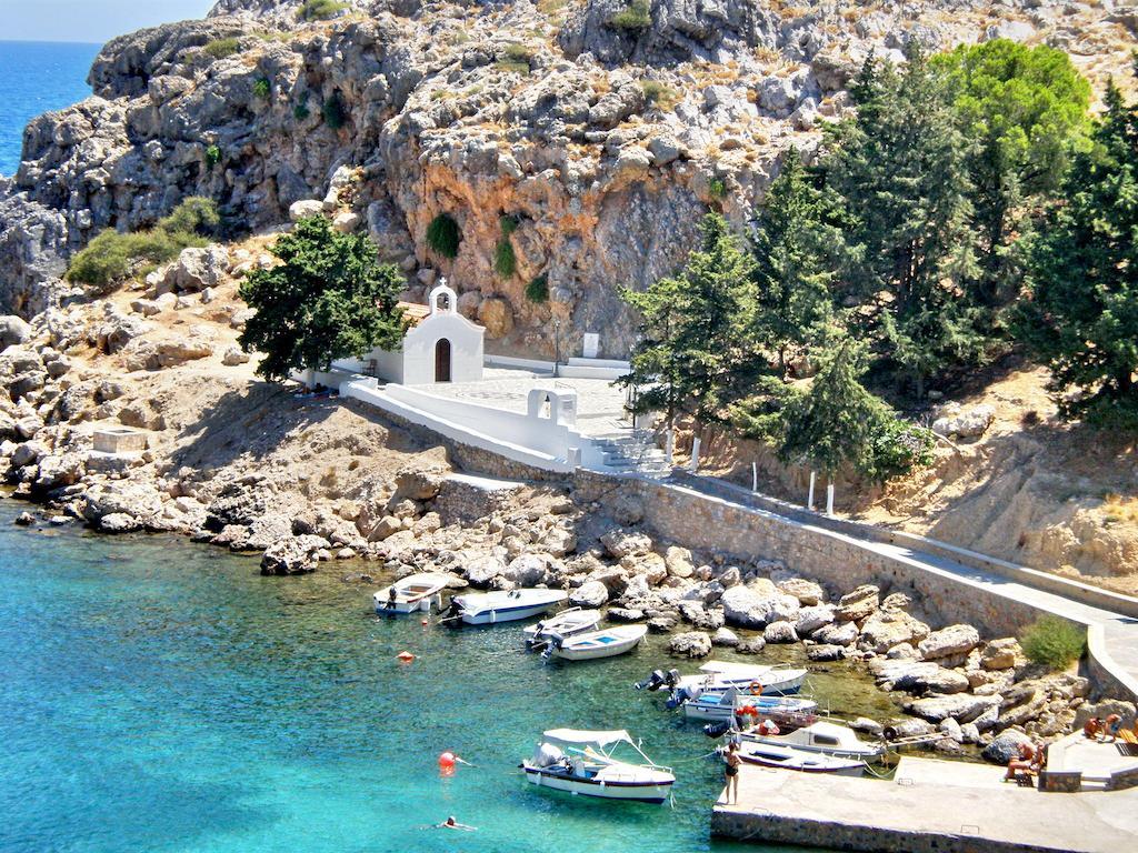 Galini View Apartments Lindos Dış mekan fotoğraf
