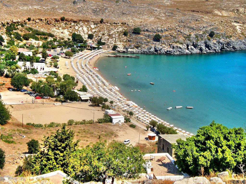 Galini View Apartments Lindos Dış mekan fotoğraf